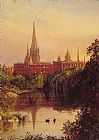 Jasper Francis Cropsey Wall Art - A View in Central Park